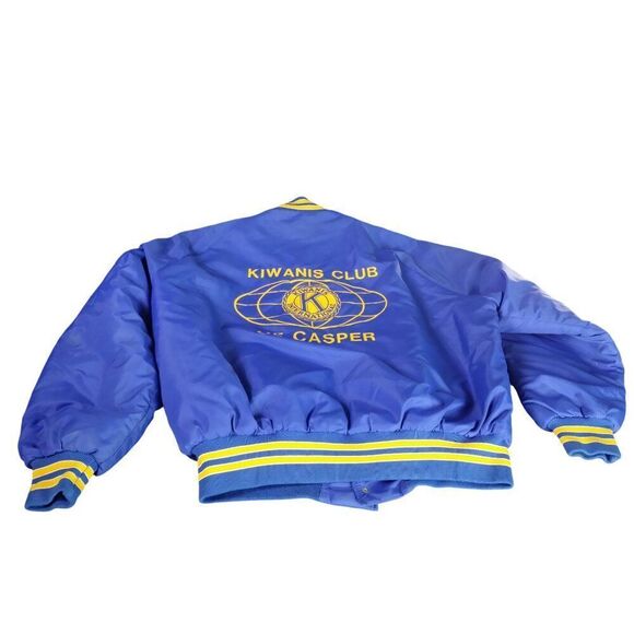 Vintage Kiwanis Club Of Casper Varsity Jacket Men Sz L 44-46 Pla-Jac By Dunbrook - Picture 7 of 9
